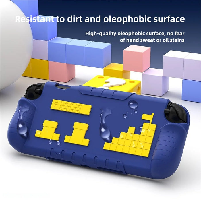 For Nintendo Switch 2 Silicone Case Anti-Slip Shockproof Gaming Console Protective Cover - Blue - 7