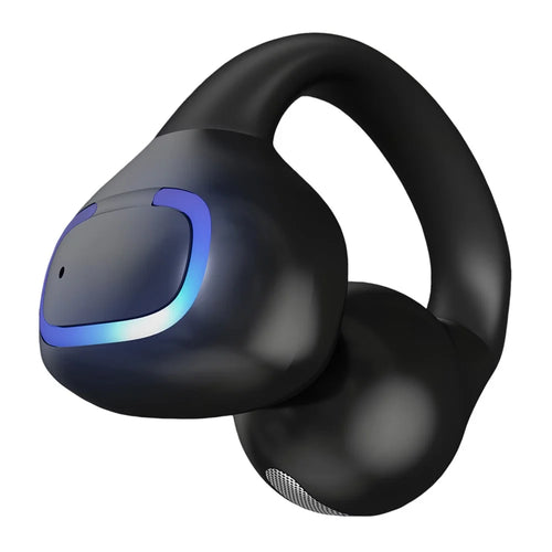 Single Ear Bluetooth-compatible 5.4 Ear Clip Earphone 8H Battery Life Lightweight Business Sports Headphone - Black - 1