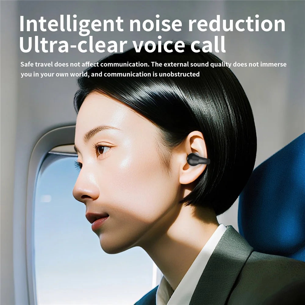 Single Ear Bluetooth-compatible 5.4 Ear Clip Earphone 8H Battery Life Lightweight Business Sports Headphone - Black - 7
