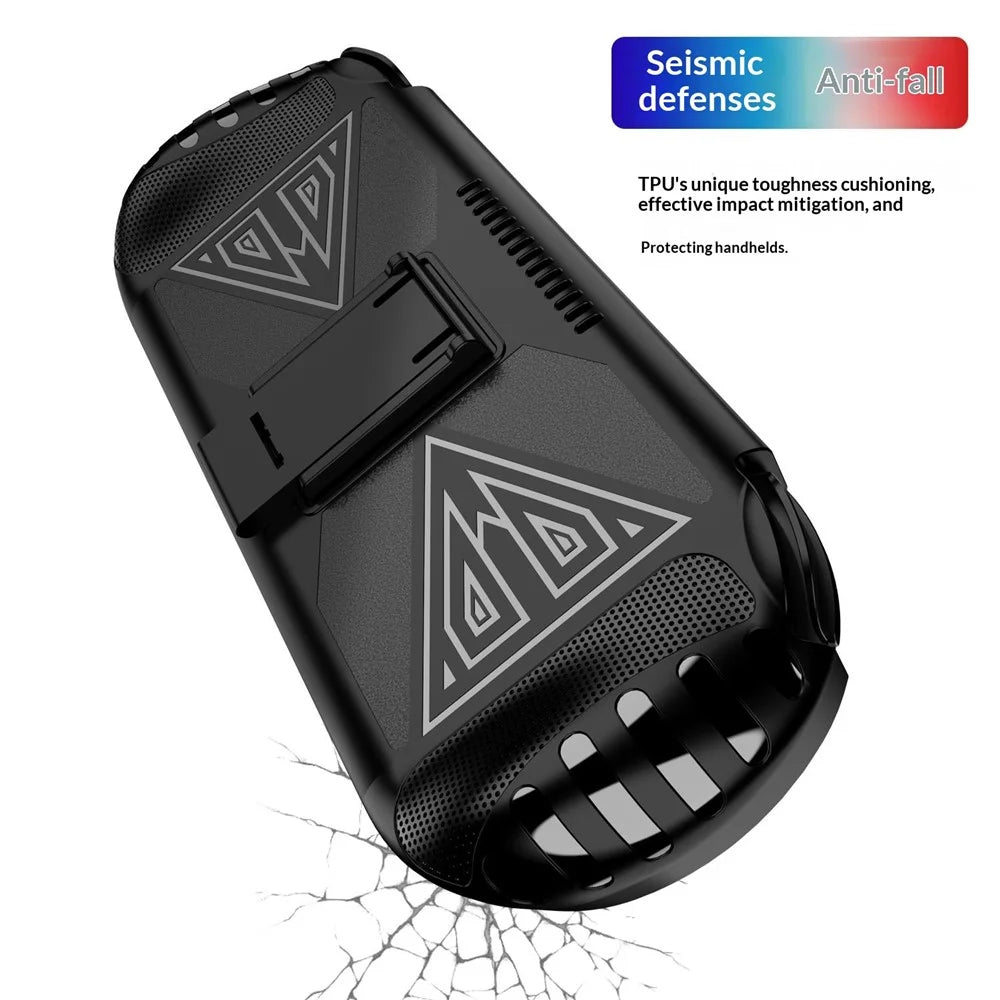TPU Protective Case for Anbernic RG VITA  /  RG VITA Pro Handheld Gaming Console Triangle Support Shockproof Cover with Stand - White - 5
