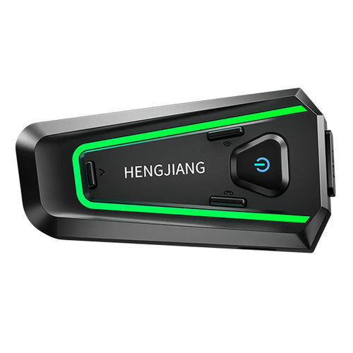 HENGJIANG A1 Motorcycle Helmet Earbuds with Hard Mic Bluetooth-compatible IPX7 Waterproof Headset (No Memory Card) - Black - 1