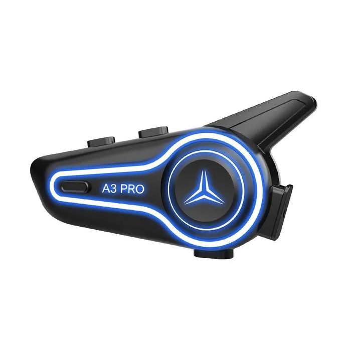 A3 PRO Motorcycle Helmet Bluetooth-compatible Headset IP67 Waterproof Intercom Earphones with 2 in 1 Mic (without Memory) - Black - 1