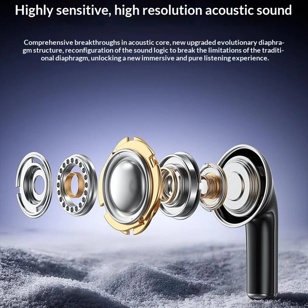 WEKOME WS-33 Wireless Bluetooth-compatible Earbuds 13mm Drivers Hi-Fi Audio Touch Control In-Ear Earphones for Music - Black - 3