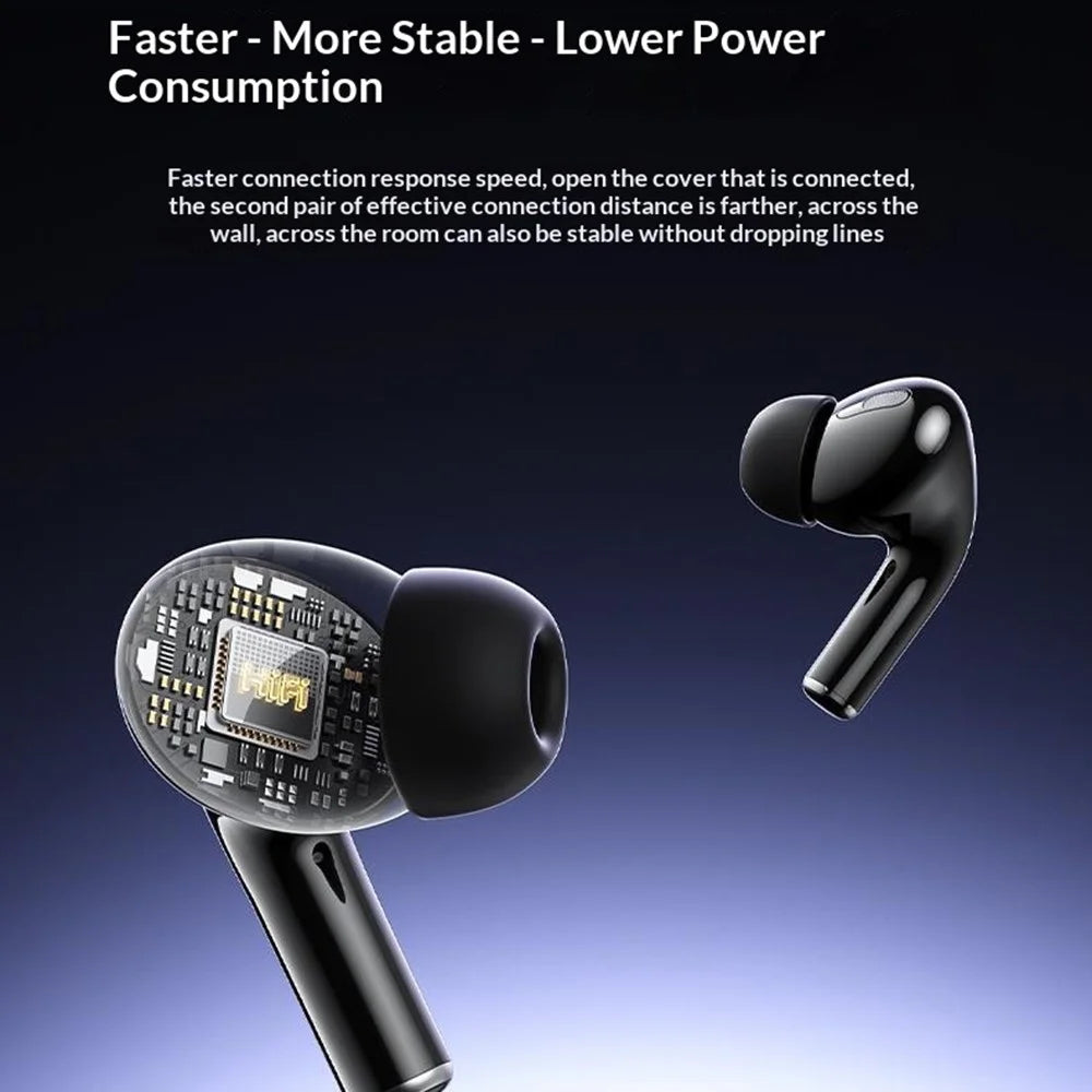 WEKOME WS-33 Wireless Bluetooth-compatible Earbuds 13mm Drivers Hi-Fi Audio Touch Control In-Ear Earphones for Music - Black - 6