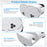 7Pcs Silicone Protective Case Set for Meta Quest 3S VR Headset Controller Grip Cover with Anti-Drop Damping Wavepoint Design - White - 6