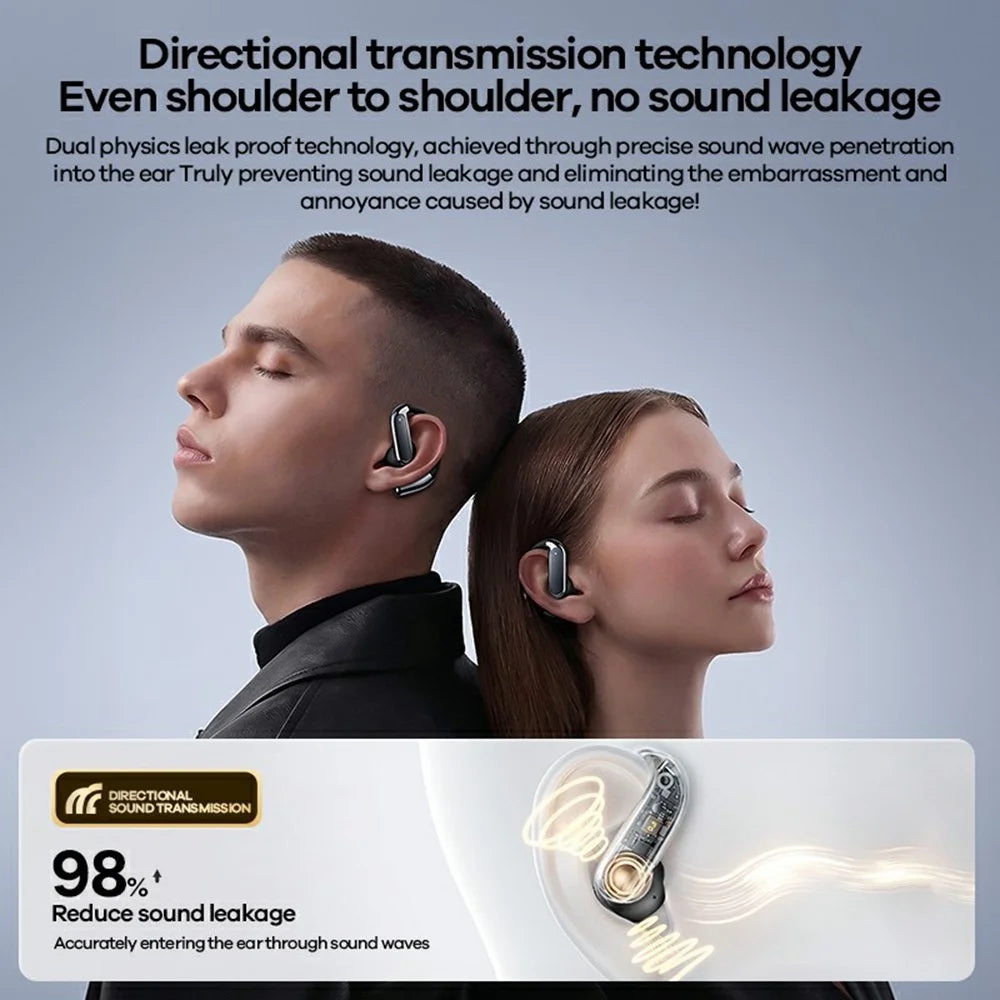REMAX OWS-17 Open Ear Wireless Earphones Bluetooth-compatible 6.0 Hi-Resolution Audio Gaming Mode Ear Hook Earbuds - Black - 5