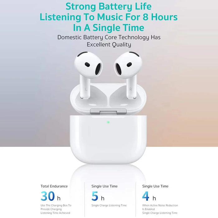 COTECI N4 Bluetooth-compatible Earbuds ANC Wireless Charging In-ear Detection TWS Earphones - White - 5