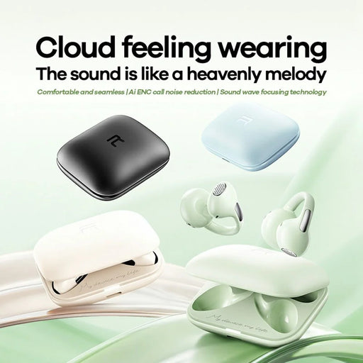 REMAX OWS-26 Clip-on Wireless Bluetooth-compatible Earphones Open-Ear AI ENC Noise Cancelling Earbuds for Sports - Blue - 2