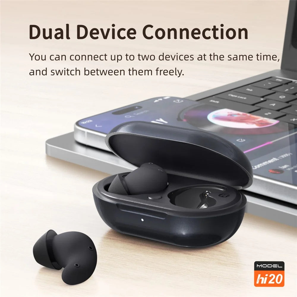 HILEO Hi20 White Noise Sleep Earbuds ANC Noise Cancelling Bluetooth-compatible TWS Earbuds - Black - 4