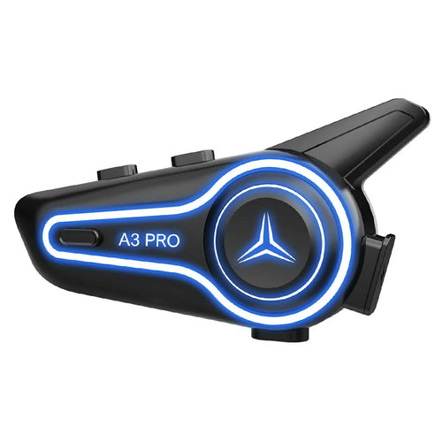 A3 PRO Helmet Bluetooth-compatible Earphones with Soft Mic Motorcycle Waterproof Wireless Headset for Delivery Riders (No Memory Card) - Black - 1
