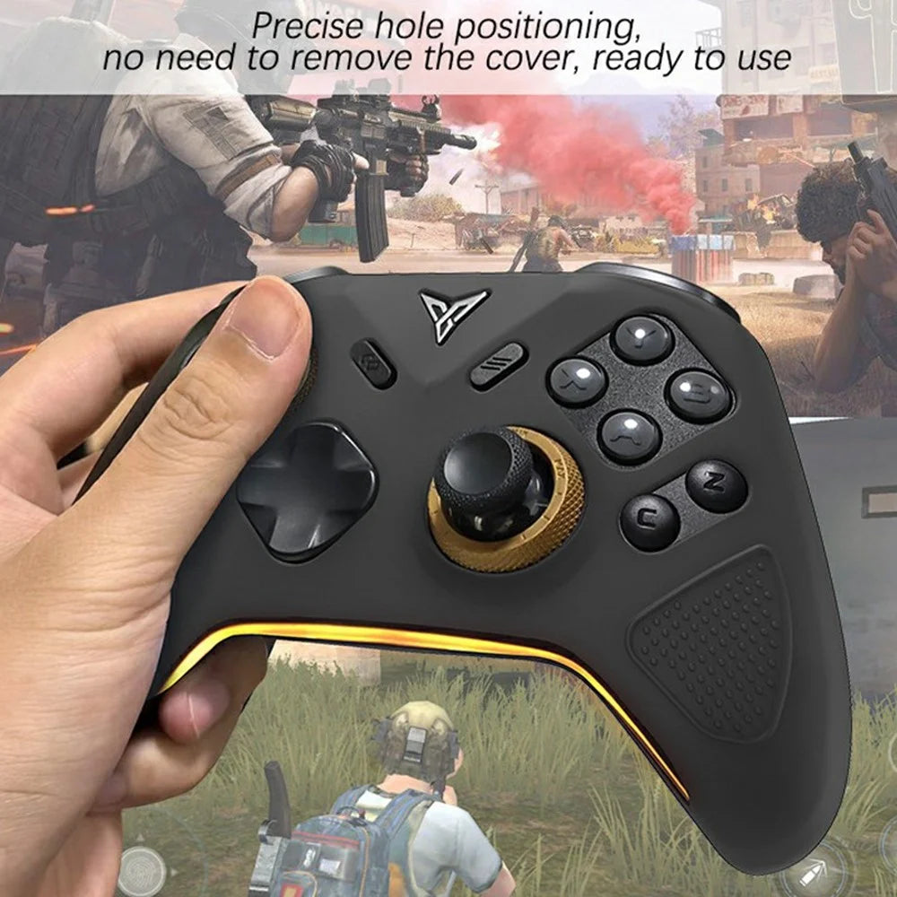 Silicone Case for Flydigi Black Warrior 5 Pro Gamepad 360 Degree Full Protection Anti-slip Shockproof Cover - Black - 2