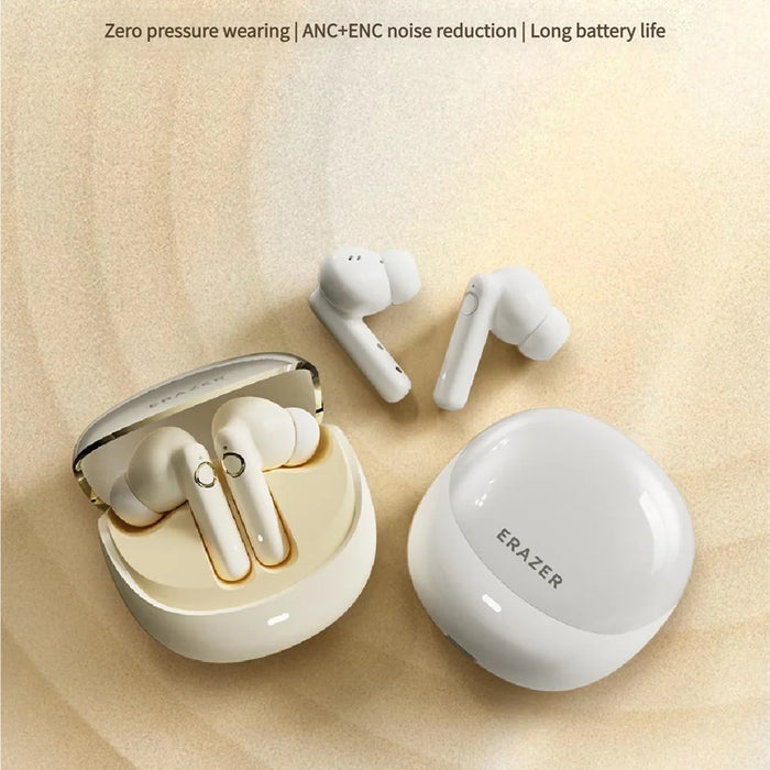 ERAZER ETP-Z02 Bluetooth-compatible In-Ear Earbuds ANC+ENC Noise Cancelling Wireless Earphones for Gaming Music (Invested By Lenovo) - Beige - 2