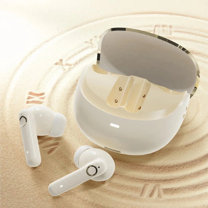 ERAZER ETP-Z02 Bluetooth-compatible In-Ear Earbuds ANC+ENC Noise Cancelling Wireless Earphones for Gaming Music (Invested By Lenovo) - Beige - 6