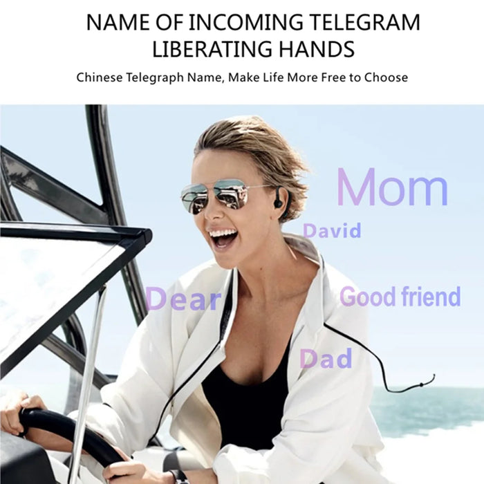 F900 Noise Cancelling Bluetooth-compatible Earphone IPX4 Waterproof Ear Hook Wireless Business Single Earpiece - Black - 5