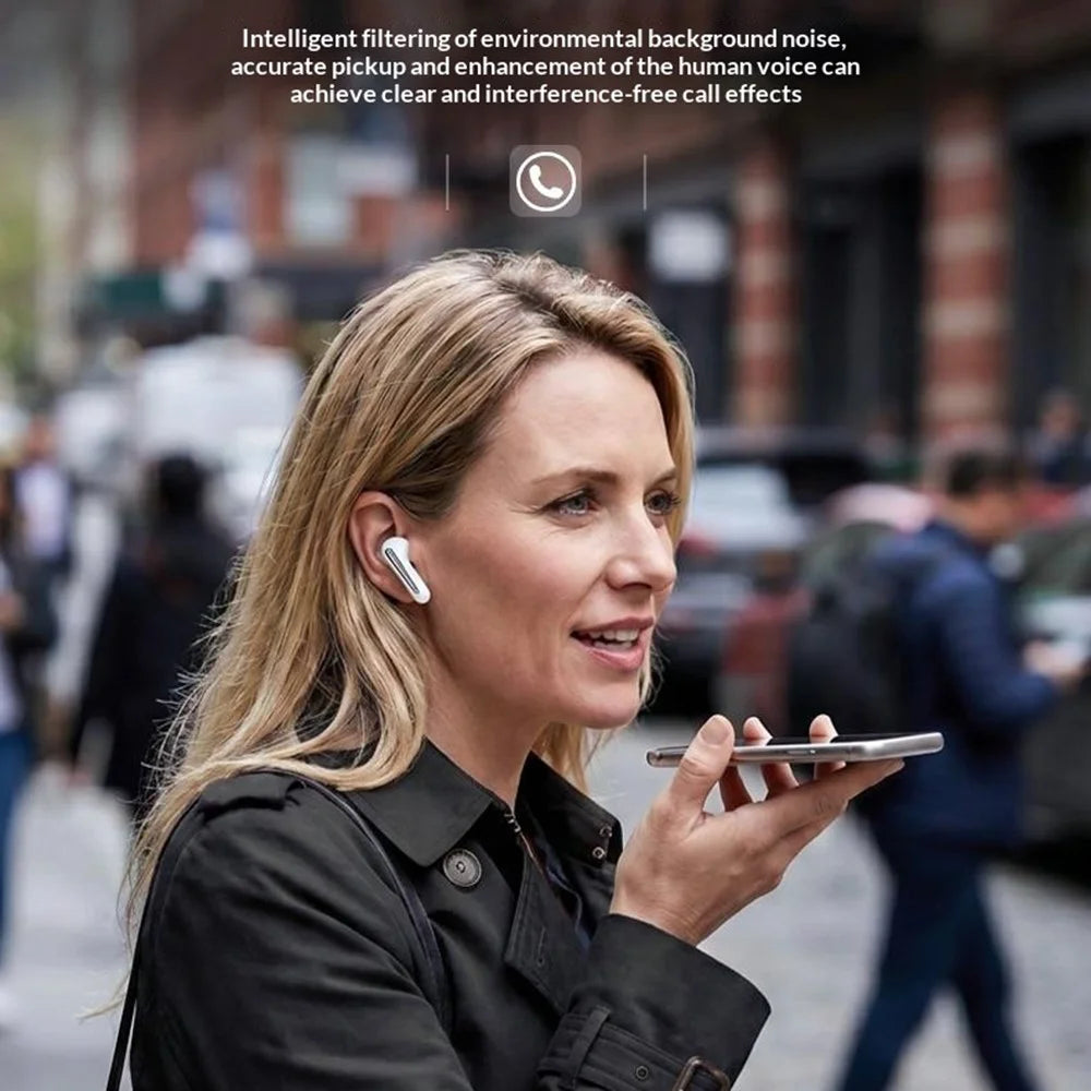 YESIDO TWS45 Bluetooth-compatible 6.0 In-Ear Earbuds with 4Pcs Silicon Microphones ANC ENC Dual Noise Cancelling Earphones - Black - 6