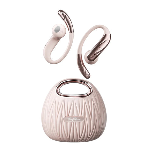 SAYROSE RJ-68 Wireless Open Ear Hook Sport Earphones Handbag Design Bluetooth-compatible 6.0 ENC Noise Cancelling Earbuds - Pink - 1