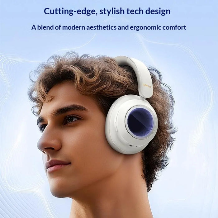 LDNIO H01 ANC Noise Cancellation Bluetooth-compatible Headphones 130 Hours Battery RGB Lighting Over-Ear Headset for Gaming Music - Black - 3