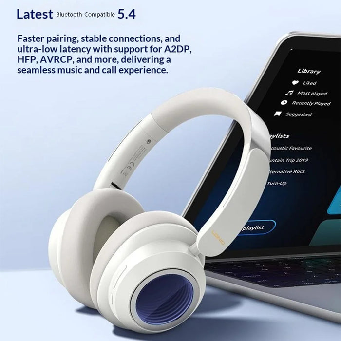LDNIO H01 ANC Noise Cancellation Bluetooth-compatible Headphones 130 Hours Battery RGB Lighting Over-Ear Headset for Gaming Music - Black - 4