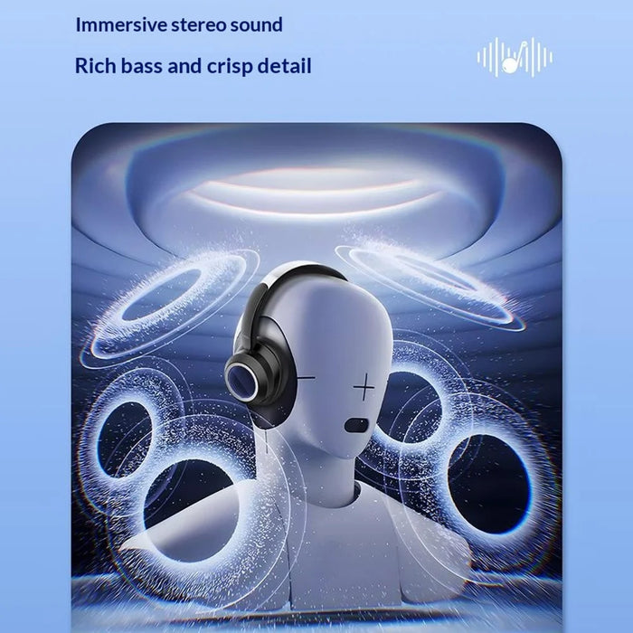 LDNIO H01 ANC Noise Cancellation Bluetooth-compatible Headphones 130 Hours Battery RGB Lighting Over-Ear Headset for Gaming Music - Black - 5