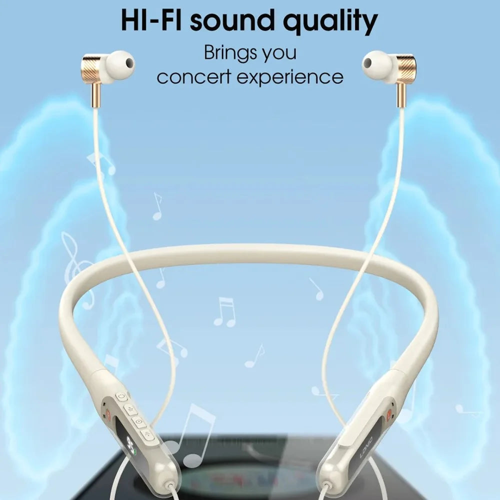 LDNIO N03 Neckband Bluetooth-compatible 5.4 Earphones 40H Playtime 400mAh Wireless Headset for Sports Running - Blue - 6
