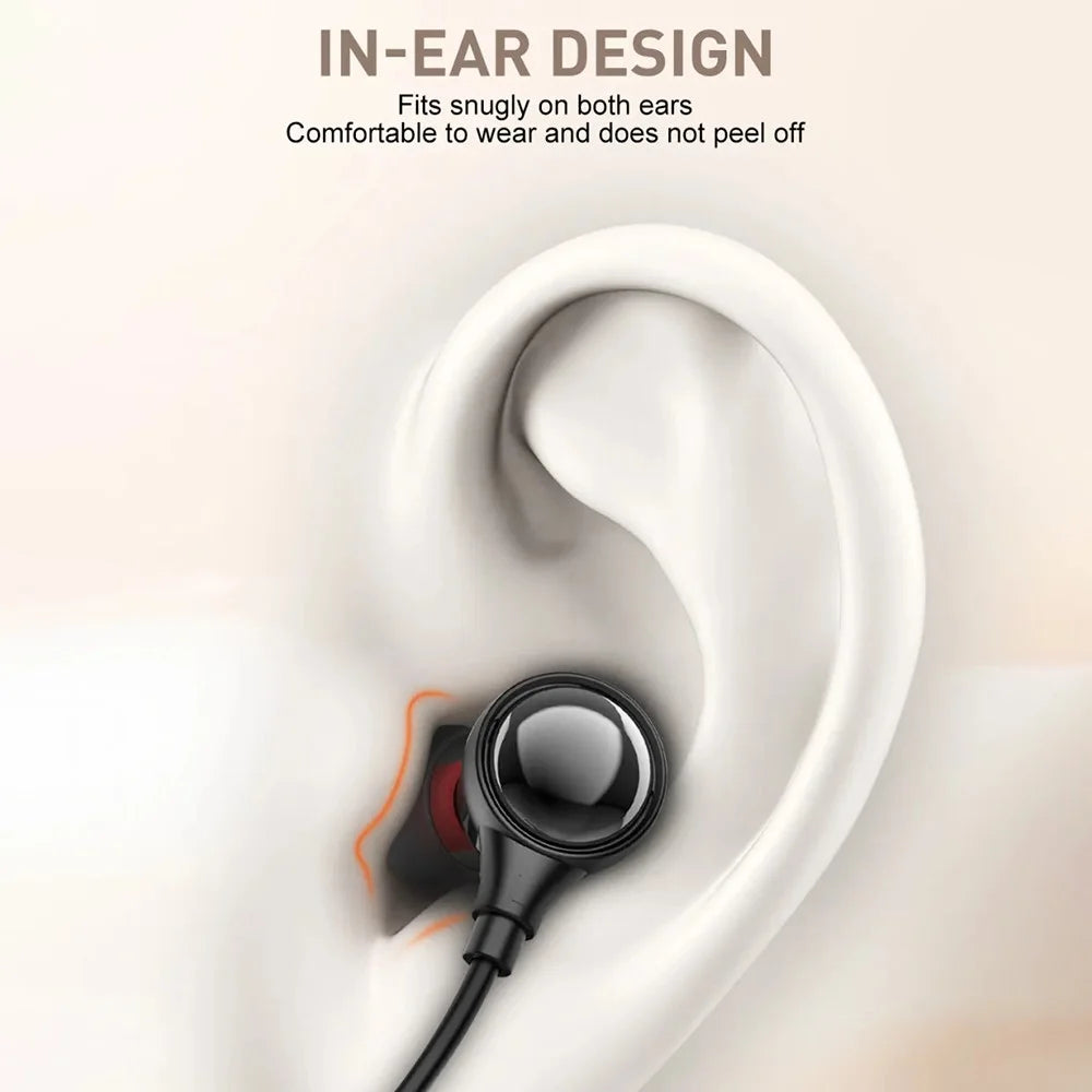 LDNIO N02 Neckband Bluetooth-compatible 5.3 Semi-In-Ear Earphones 10mm Driver 200mAh 16H Playtime Headset for Sports - Black - 7