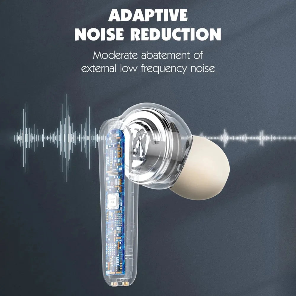 LDNIO T01 Bluetooth-compatible 5.3 In-Ear Earbuds Adaptive Noise Cancelling Hi-Fi 20-Hour Battery Headphones - Champagne - 6