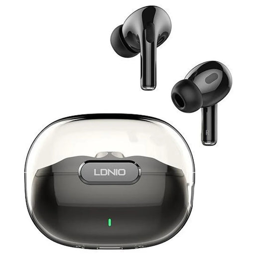LDNIO T02 Bluetooth-compatible 5.3 In-Ear Earbuds Adaptive Noise Cancelling Hi-Fi 20-Hour Battery Translucent Design Headset for Sports - Black - 1