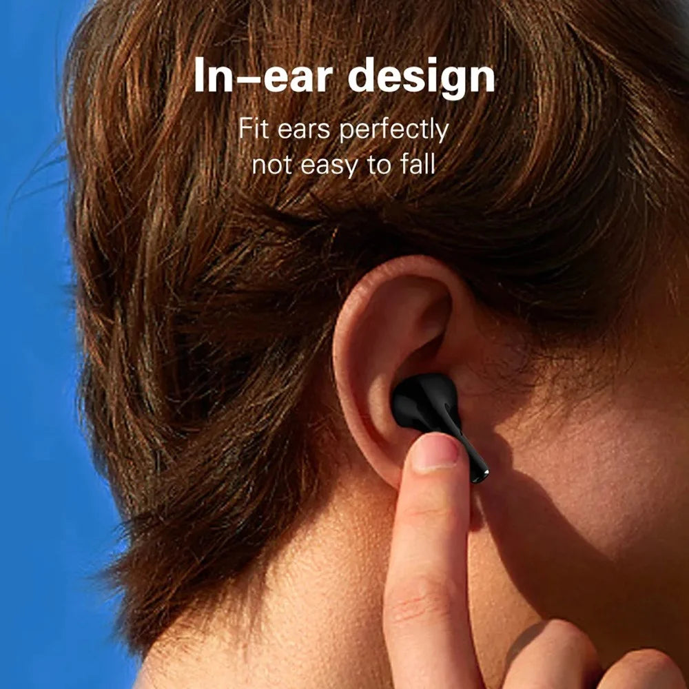 LDNIO T02 Bluetooth-compatible 5.3 In-Ear Earbuds Adaptive Noise Cancelling Hi-Fi 20-Hour Battery Translucent Design Headset for Sports - Black - 5