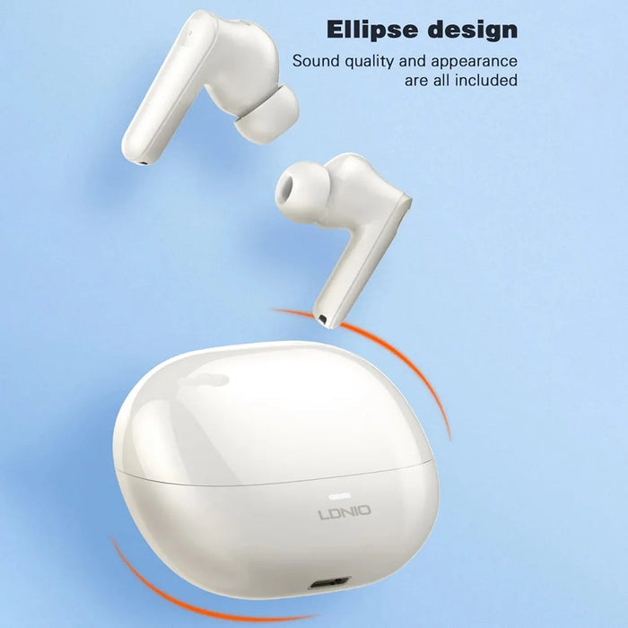 LDNIO T05 Bluetooth-compatible 5.3 Earbuds Adaptive Noise Cancellation 30-Hour Playtime Hi-Fi In-Ear Headphones - Black - 5