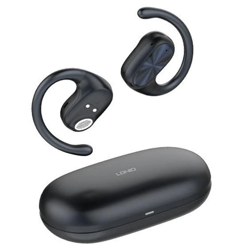 LDNIO T07 Open Ear Hook Bluetooth-compatible Earphones 15mm Driver 30-Hour Playtime HD Voice Calls Headset for Sports Running - Black - 1
