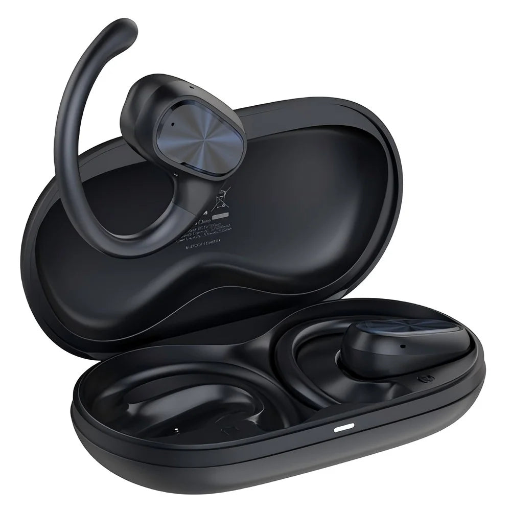 LDNIO T07 Open Ear Hook Bluetooth-compatible Earphones 15mm Driver 30-Hour Playtime HD Voice Calls Headset for Sports Running - Black - 2
