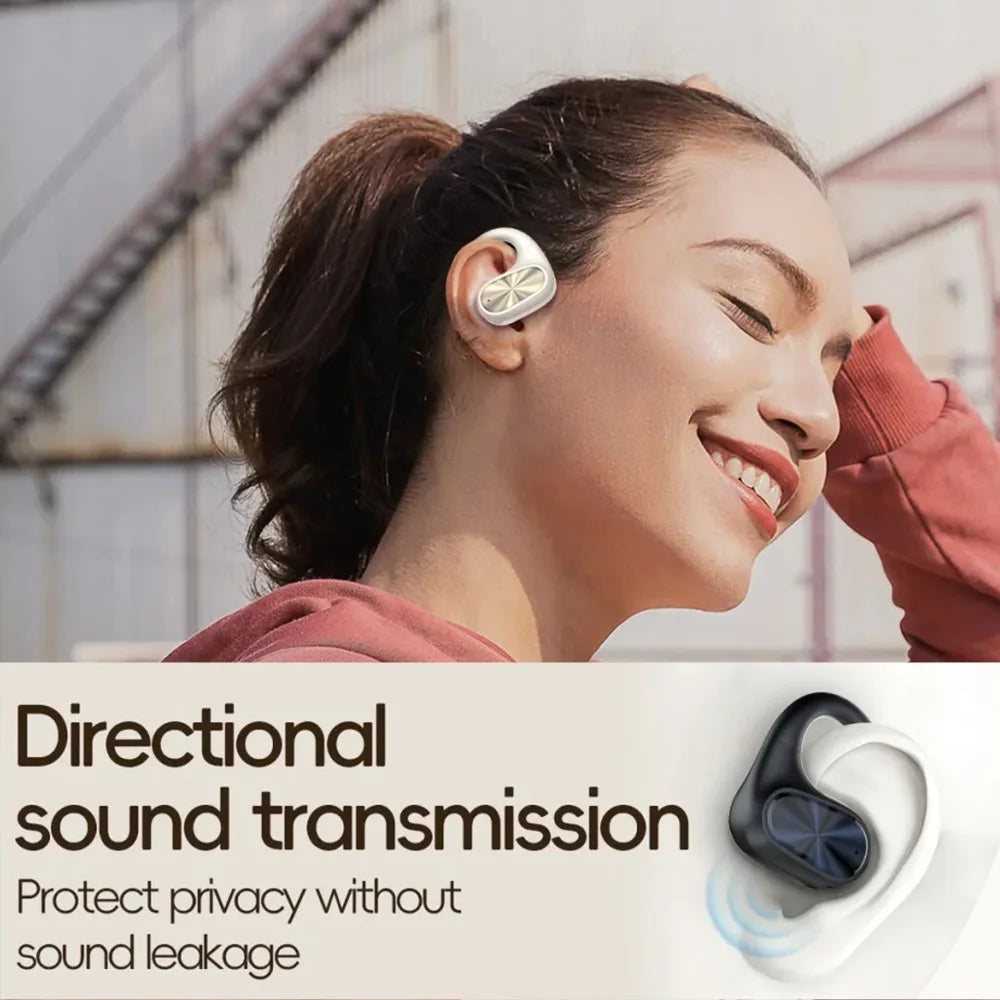 LDNIO T07 Open Ear Hook Bluetooth-compatible Earphones 15mm Driver 30-Hour Playtime HD Voice Calls Headset for Sports Running - Black - 4