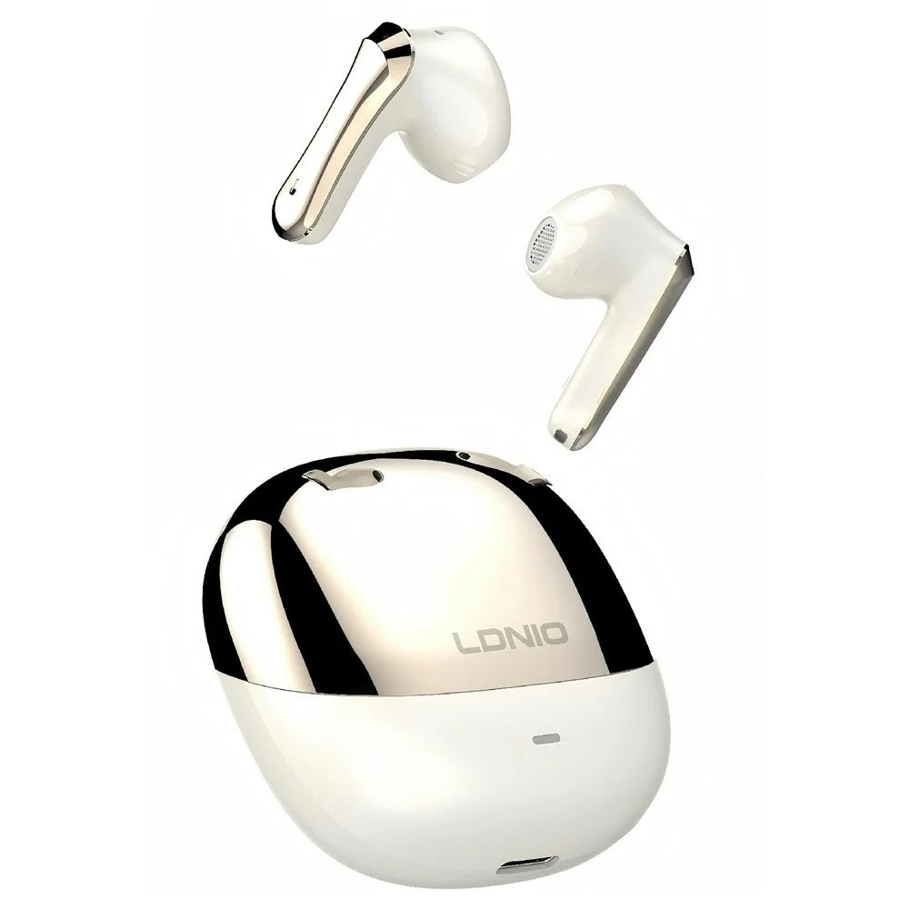 LDNIO T15 TWS Bluetooth-compatible V6.0 Earbuds IPX5 Waterproof HiFi Sound Semi-in-Ear Wireless Earbuds - White - 1
