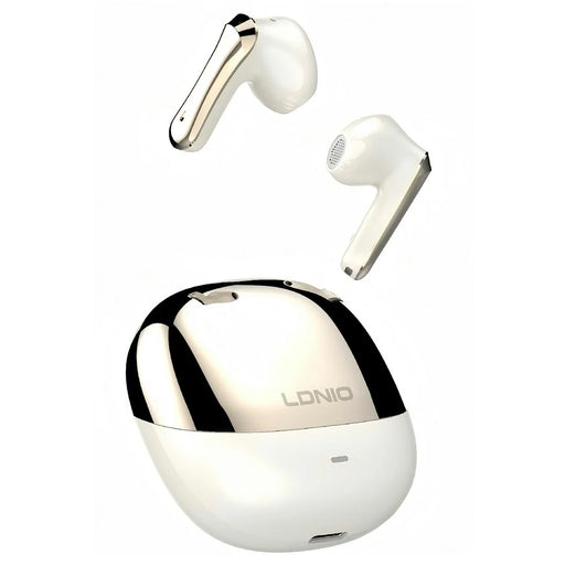 LDNIO T15 TWS Bluetooth-compatible V6.0 Earbuds IPX5 Waterproof HiFi Sound Semi-in-Ear Wireless Earbuds - White - 1