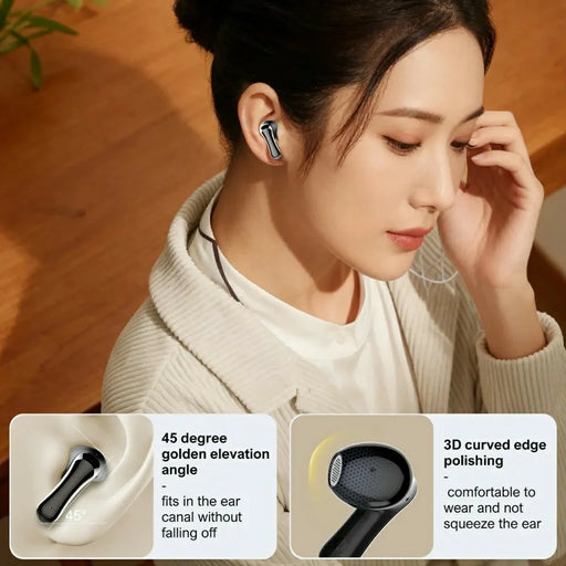 LDNIO T15 TWS Bluetooth-compatible V6.0 Earbuds IPX5 Waterproof HiFi Sound Semi-in-Ear Wireless Earbuds - White - 2