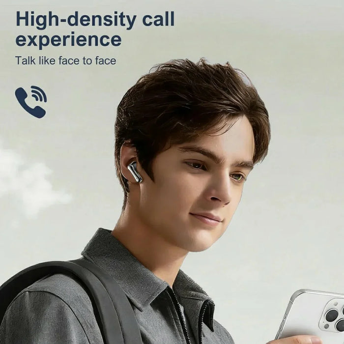 LDNIO T15 TWS Bluetooth-compatible V6.0 Earbuds IPX5 Waterproof HiFi Sound Semi-in-Ear Wireless Earbuds - White - 6
