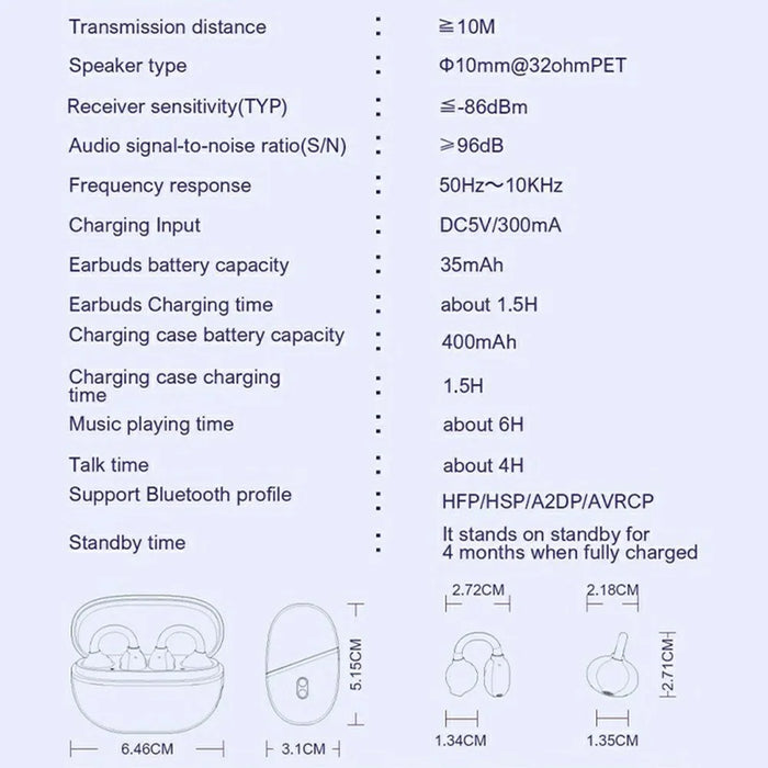 LDNIO T09 Bone Conduction Open Ear Clip Bluetooth-compatible 5.4 Earbuds 20-Hour Playback Directional Audio Earphons for Sports - Champagne Gold - 5
