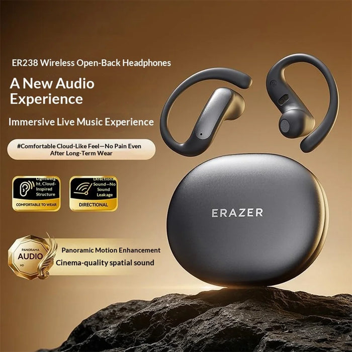 ERAZER ER238 Wireless Open-Ear Earbuds Bluetooth-compatible V6.0 Sports Earphones 4-5H Playtime Touch Control - Black - 2