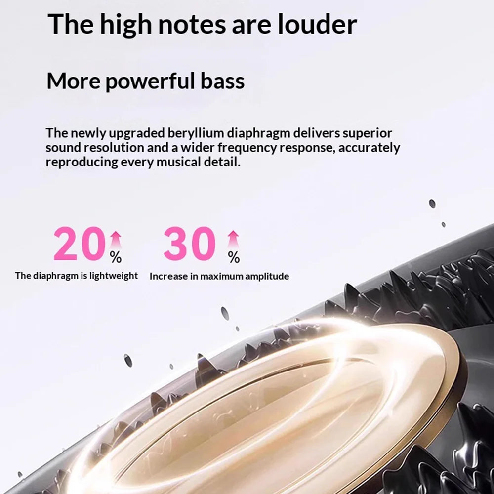 X22 OWS Open Ear Clip-On Earbuds Bluetooth-compatible 5.4 Wireless Earbuds with Purse Style Charging Case for Women - Brilliant Magenta - 3