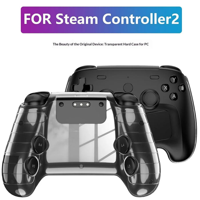 Transparent Hard Case for Steam Controller (2nd generation) Clear PC Protective Cover Anti-Drop Gaming Controller Shell - Transparent - 2