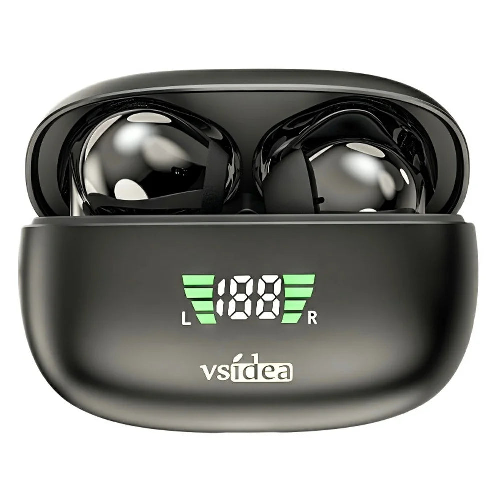 VSIDEA A33S In-Ear Wireless Earbuds Bluetooth-compatible 6.0 Super Bass Gaming Earbuds - Black - 1