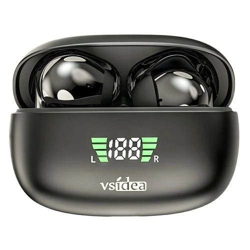 VSIDEA A33S In-Ear Wireless Earbuds Bluetooth-compatible 6.0 Super Bass Gaming Earbuds - Black - 1