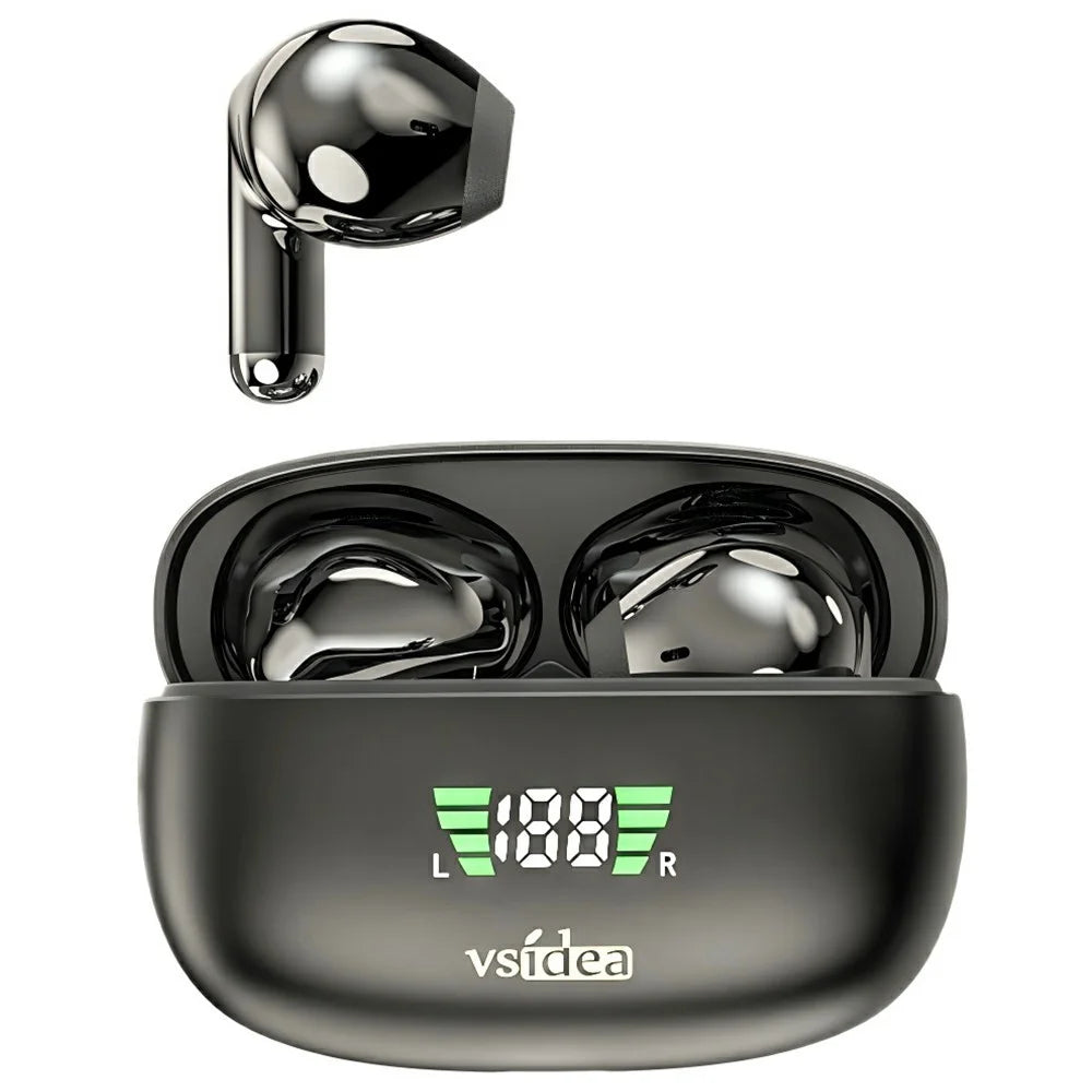 VSIDEA A33S In-Ear Wireless Earbuds Bluetooth-compatible 6.0 Super Bass Gaming Earbuds - Black - 2
