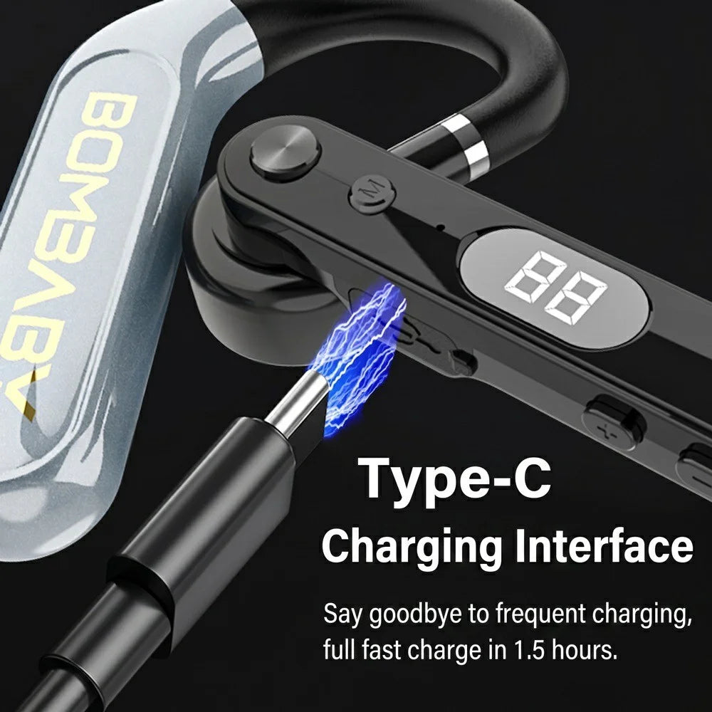 VSIDEA V82 Ear Hook Bluetooth-compatible Earphones Non-in-ear Wireless Earphones Digital Display for Business - 4