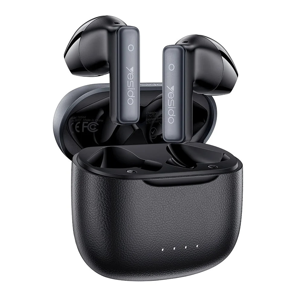 YESIDO TWS44 Bluetooth-compatible Earbuds Semi-in-ear Dual Mic ENC Noise Cancelling Earphones - Black - 1