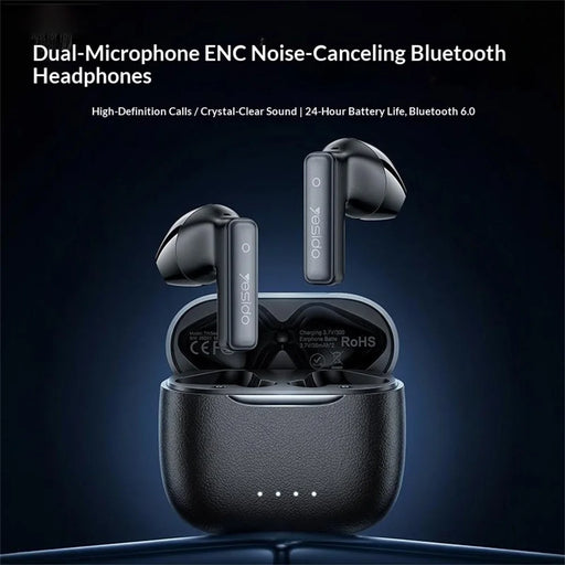 YESIDO TWS44 Bluetooth-compatible Earbuds Semi-in-ear Dual Mic ENC Noise Cancelling Earphones - Black - 2