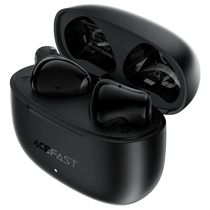 ACEFAST W11 Semi-in-Ear Wireless Earbuds TWS Bluetooth-compatible 6.0 Earphones AI Call Noise Cancelling Gaming Mode - Black - 1