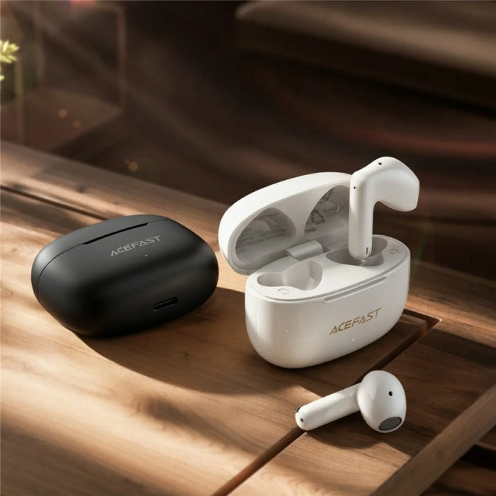 ACEFAST W11 Semi-in-Ear Wireless Earbuds TWS Bluetooth-compatible 6.0 Earphones AI Call Noise Cancelling Gaming Mode - Black - 4