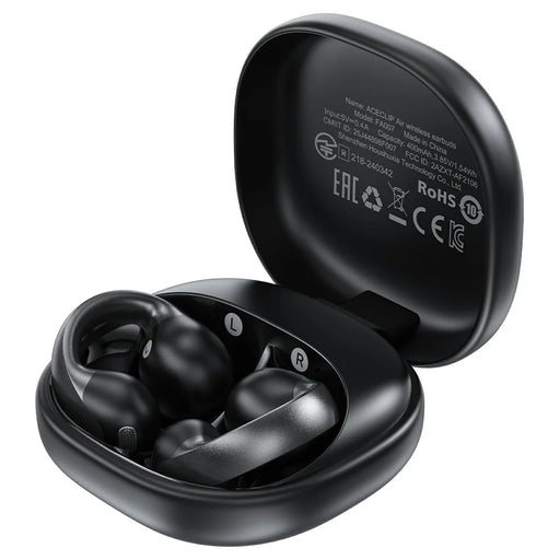 ACEFAST FA007 ACECLIP Air Wireless Earbuds Open-Ear Clip Bluetooth-compatible 6.0 AI Call Earphones - Black - 1