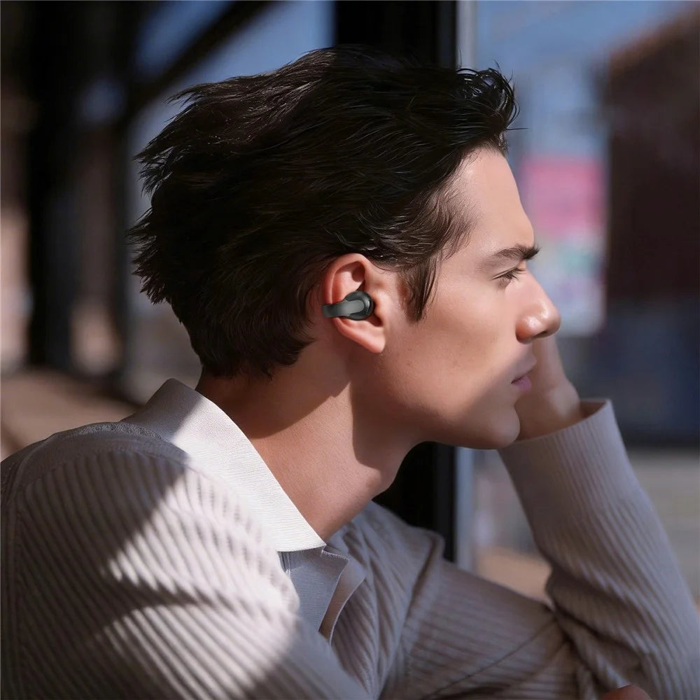 ACEFAST FA007 ACECLIP Air Wireless Earbuds Open-Ear Clip Bluetooth-compatible 6.0 AI Call Earphones - Black - 4